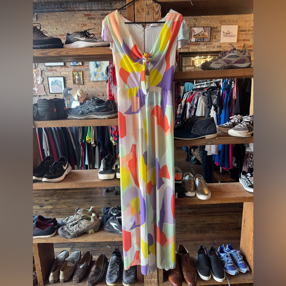 Alice + Olivia Multicolored Resort Wear romper jumpsuit size 8